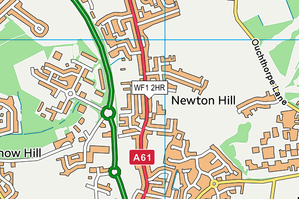 Newton Hill Community School map (WF1 2HR) - OS VectorMap District (Ordnance Survey)