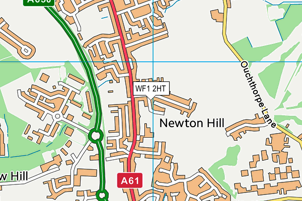 WF1 2HT map - OS VectorMap District (Ordnance Survey)