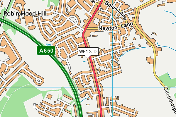 WF1 2JD map - OS VectorMap District (Ordnance Survey)