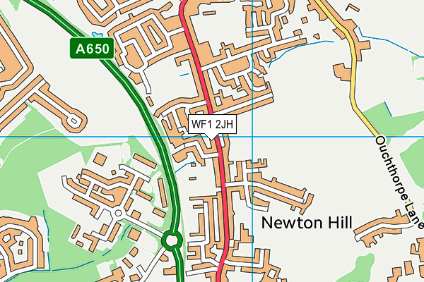 WF1 2JH map - OS VectorMap District (Ordnance Survey)