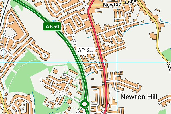 WF1 2JJ map - OS VectorMap District (Ordnance Survey)