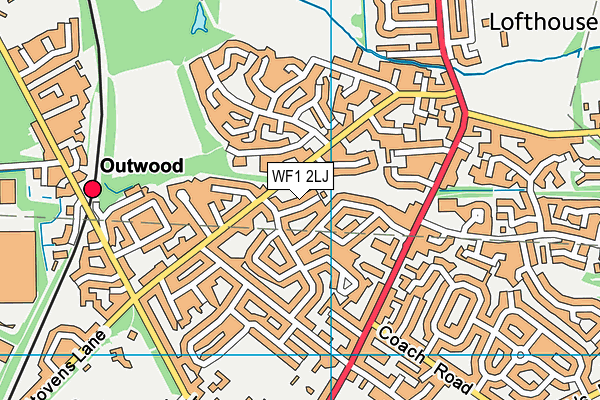 WF1 2LJ map - OS VectorMap District (Ordnance Survey)