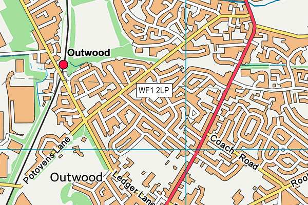 WF1 2LP map - OS VectorMap District (Ordnance Survey)