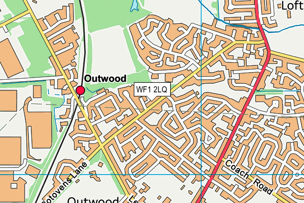 WF1 2LQ map - OS VectorMap District (Ordnance Survey)
