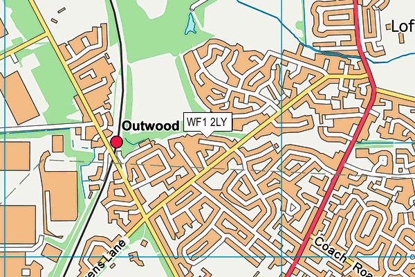 WF1 2LY map - OS VectorMap District (Ordnance Survey)
