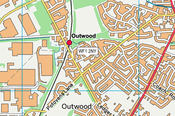 WF1 2NY map - OS VectorMap District (Ordnance Survey)