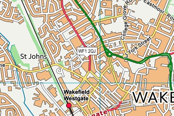 WF1 2QJ map - OS VectorMap District (Ordnance Survey)
