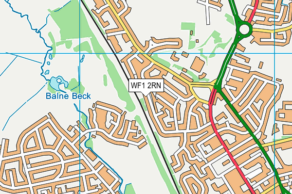 WF1 2RN map - OS VectorMap District (Ordnance Survey)