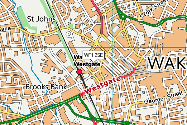 WF1 2SE map - OS VectorMap District (Ordnance Survey)