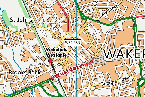WF1 2SN map - OS VectorMap District (Ordnance Survey)