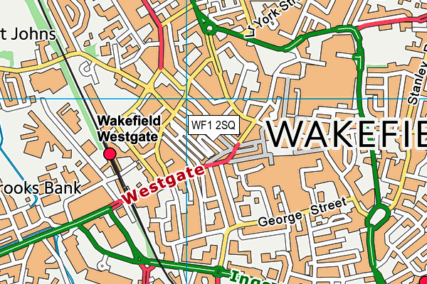 WF1 2SQ map - OS VectorMap District (Ordnance Survey)