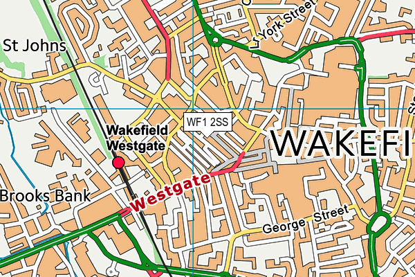 WF1 2SS map - OS VectorMap District (Ordnance Survey)