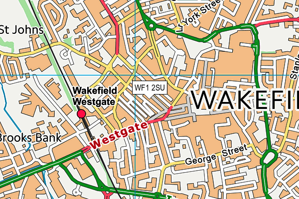 WF1 2SU map - OS VectorMap District (Ordnance Survey)