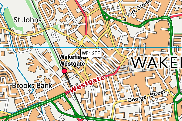 WF1 2TF map - OS VectorMap District (Ordnance Survey)