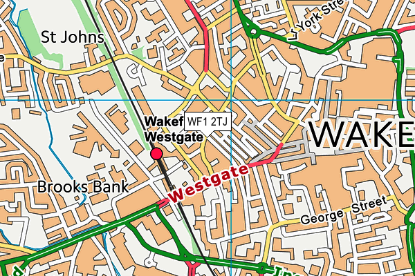 WF1 2TJ map - OS VectorMap District (Ordnance Survey)