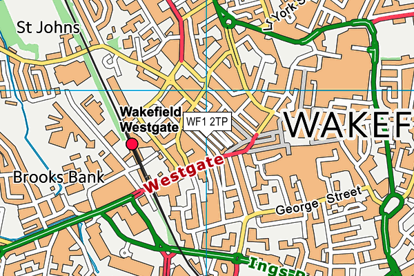 WF1 2TP map - OS VectorMap District (Ordnance Survey)
