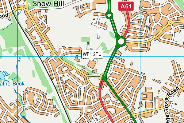 WF1 2TU map - OS VectorMap District (Ordnance Survey)