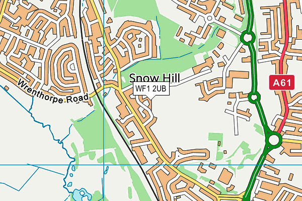 WF1 2UB map - OS VectorMap District (Ordnance Survey)