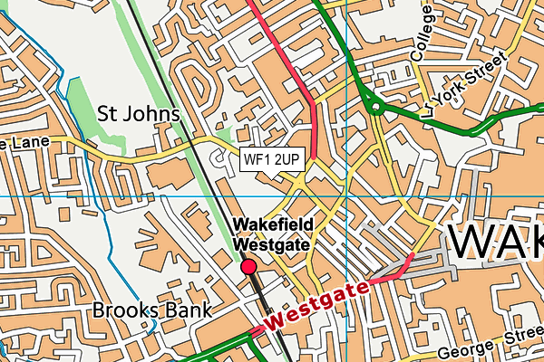 WF1 2UP map - OS VectorMap District (Ordnance Survey)