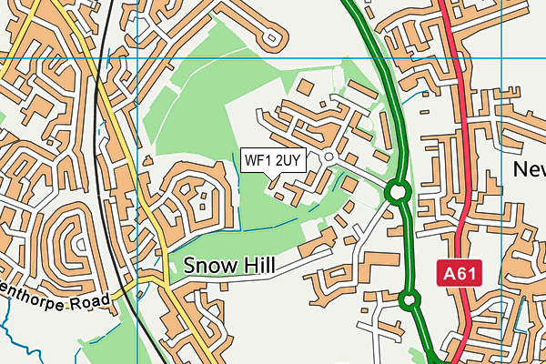 WF1 2UY map - OS VectorMap District (Ordnance Survey)