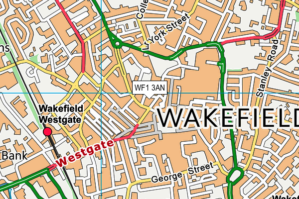 WF1 3AN map - OS VectorMap District (Ordnance Survey)