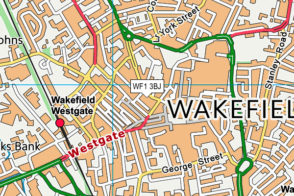 WF1 3BJ map - OS VectorMap District (Ordnance Survey)