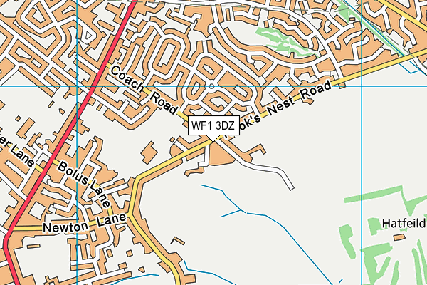 WF1 3DZ map - OS VectorMap District (Ordnance Survey)