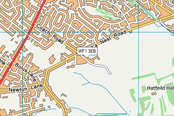WF1 3EB map - OS VectorMap District (Ordnance Survey)