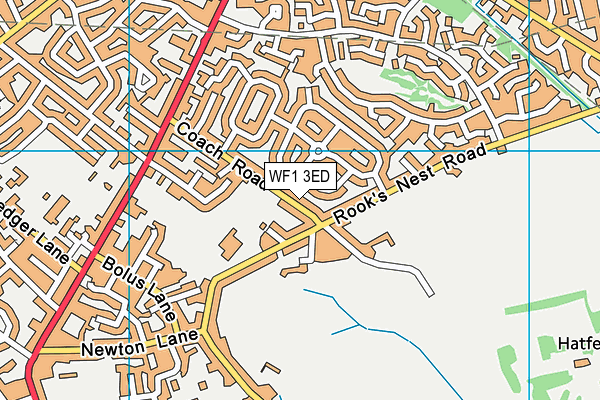 WF1 3ED map - OS VectorMap District (Ordnance Survey)