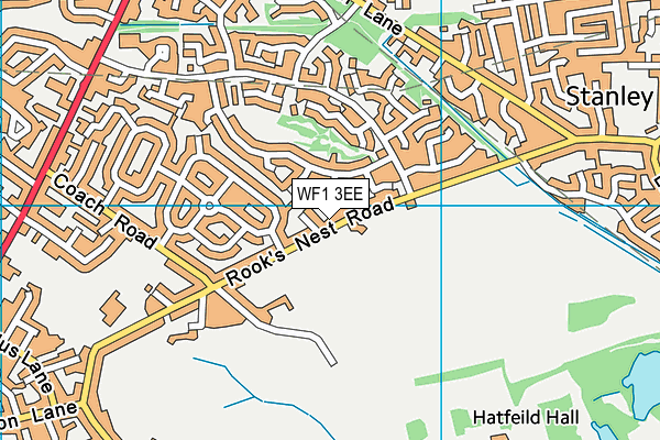 WF1 3EE map - OS VectorMap District (Ordnance Survey)