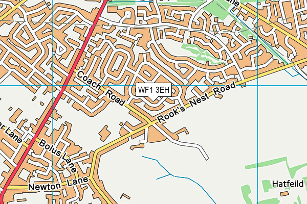 WF1 3EH map - OS VectorMap District (Ordnance Survey)