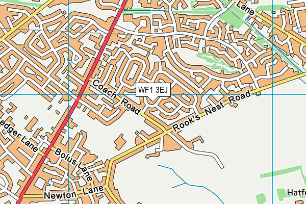 WF1 3EJ map - OS VectorMap District (Ordnance Survey)