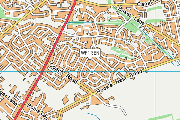 WF1 3EN map - OS VectorMap District (Ordnance Survey)