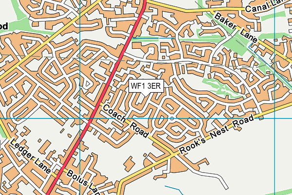 WF1 3ER map - OS VectorMap District (Ordnance Survey)