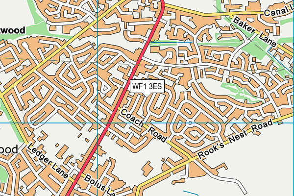 WF1 3ES map - OS VectorMap District (Ordnance Survey)