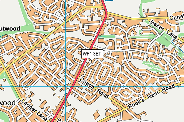 WF1 3ET map - OS VectorMap District (Ordnance Survey)