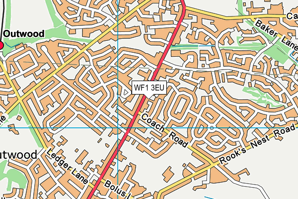 WF1 3EU map - OS VectorMap District (Ordnance Survey)