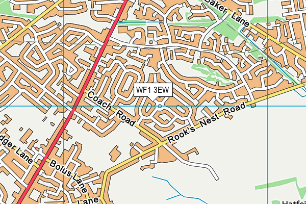 WF1 3EW map - OS VectorMap District (Ordnance Survey)