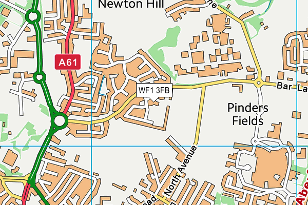 WF1 3FB map - OS VectorMap District (Ordnance Survey)