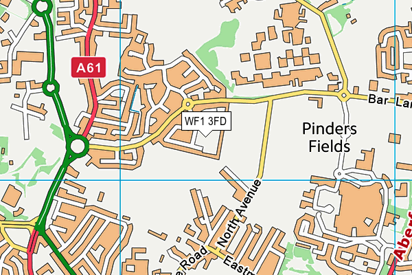 WF1 3FD map - OS VectorMap District (Ordnance Survey)