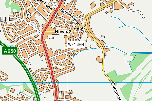 WF1 3HN map - OS VectorMap District (Ordnance Survey)