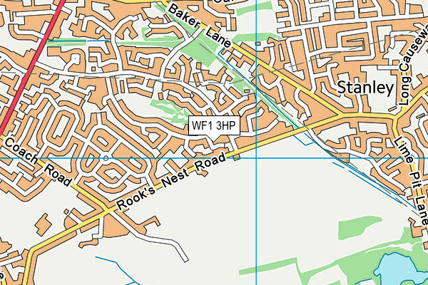 WF1 3HP map - OS VectorMap District (Ordnance Survey)