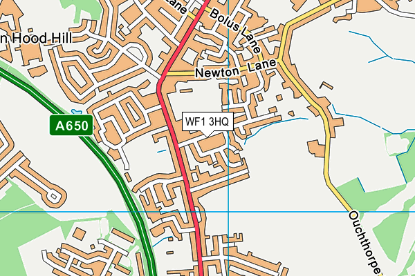 WF1 3HQ map - OS VectorMap District (Ordnance Survey)