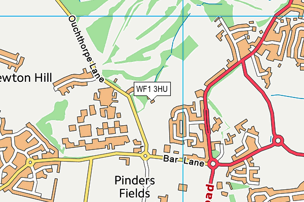 WF1 3HU map - OS VectorMap District (Ordnance Survey)