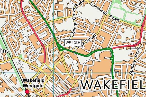 WF1 3LH map - OS VectorMap District (Ordnance Survey)