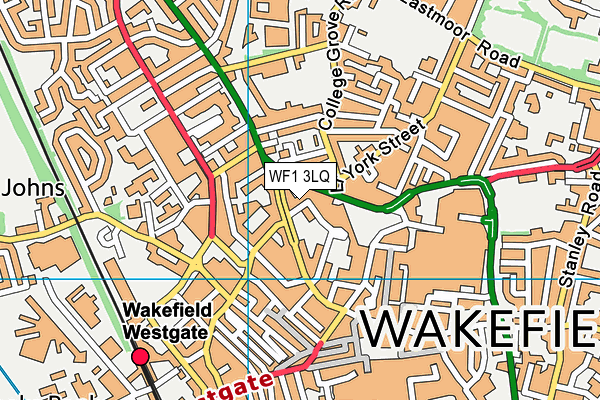 WF1 3LQ map - OS VectorMap District (Ordnance Survey)