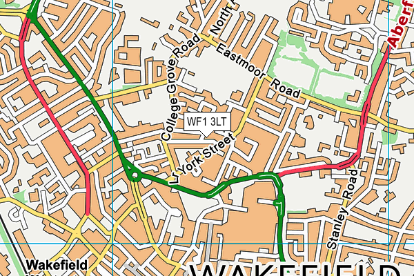 WF1 3LT map - OS VectorMap District (Ordnance Survey)
