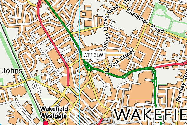 WF1 3LW map - OS VectorMap District (Ordnance Survey)