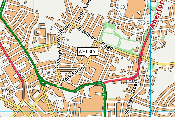 WF1 3LY map - OS VectorMap District (Ordnance Survey)