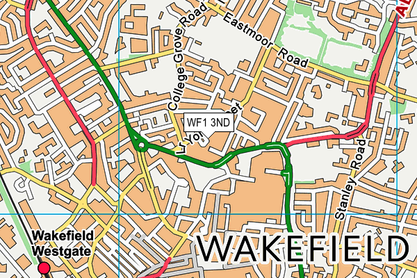 WF1 3ND map - OS VectorMap District (Ordnance Survey)